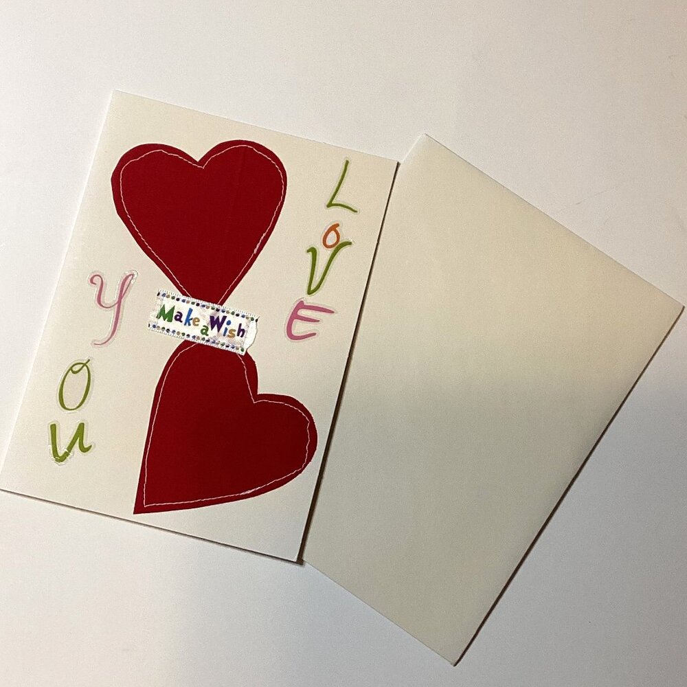 Handmade Blank Greeting Card Hearts Wedding Anniversary Engagement Valentine